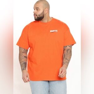 Fashion Nova Vibrant Orange Short Sleeve Tee
